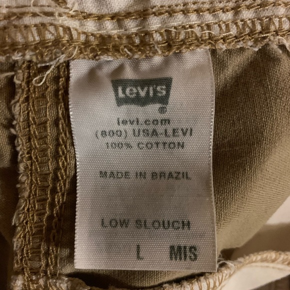Khaki Cargo Pants w Draw-String Low Slouch Sz LG - Picture 7 of 8